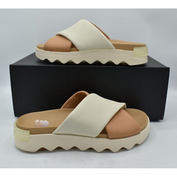 Sorel Womens Size 9.5 Viibe Honest Beige Chalk Open Toe Slide Sandals Shoes - Picture 12 of 14